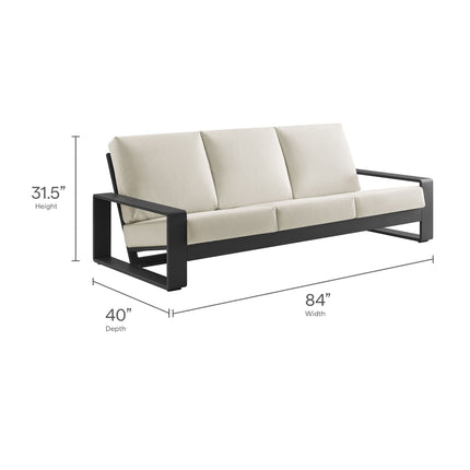 Modway EEI-7307 Lirienne 2-Piece Outdoor Patio Aluminum Furniture Set Modway
