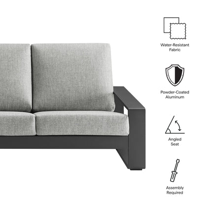 Modway EEI-7302 Lirienne Outdoor Patio Aluminum Sofa Modway