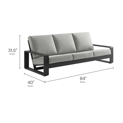 Modway EEI-7302 Lirienne Outdoor Patio Aluminum Sofa Modway