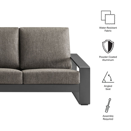 Modway EEI-7302 Lirienne Outdoor Patio Aluminum Sofa Modway
