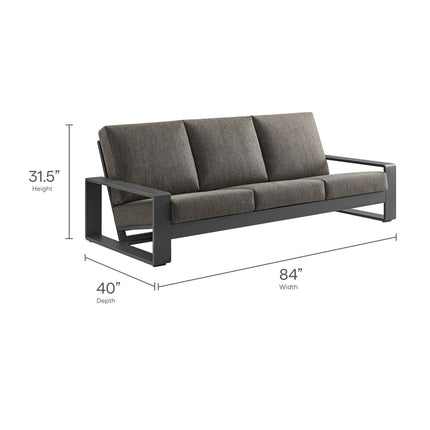Modway EEI-7302 Lirienne Outdoor Patio Aluminum Sofa Modway