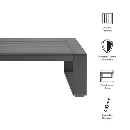 Modway EEI-7303 Lirienne Outdoor Patio Aluminum Coffee Table Modway