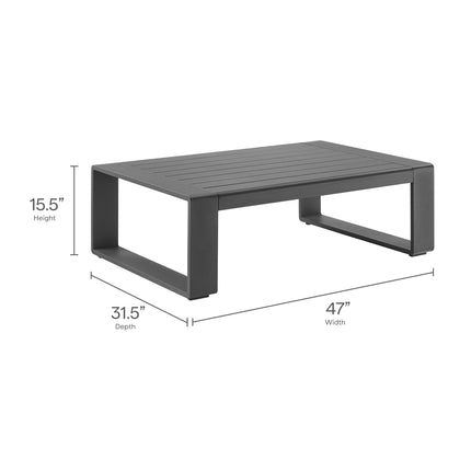 Modway EEI-7306 Lirienne 4-Piece Outdoor Patio Aluminum Furniture Set Modway
