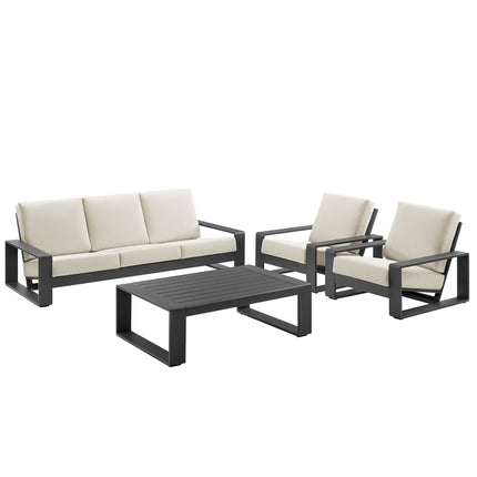 Modway EEI-7306 Lirienne 4-Piece Outdoor Patio Aluminum Furniture Set Modway