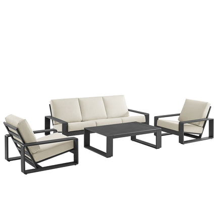 Modway EEI-7306 Lirienne 4-Piece Outdoor Patio Aluminum Furniture Set Modway