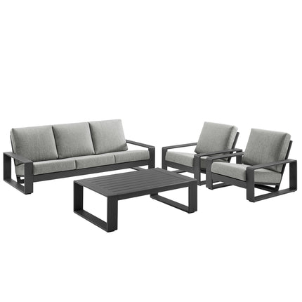 Modway EEI-7306 Lirienne 4-Piece Outdoor Patio Aluminum Furniture Set Modway