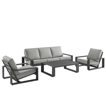 Modway EEI-7306 Lirienne 4-Piece Outdoor Patio Aluminum Furniture Set Modway