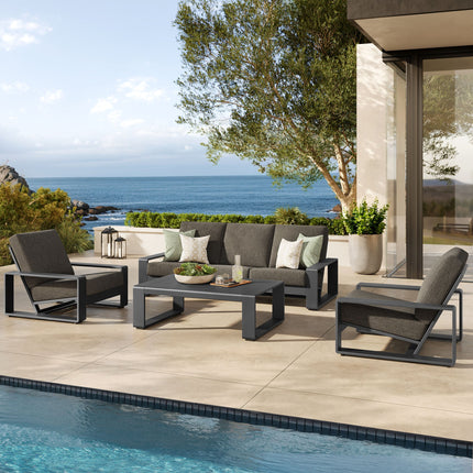 Modway EEI-7306 Lirienne 4-Piece Outdoor Patio Aluminum Furniture Set Modway