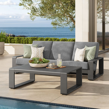 Modway EEI-7307 Lirienne 2-Piece Outdoor Patio Aluminum Furniture Set Modway