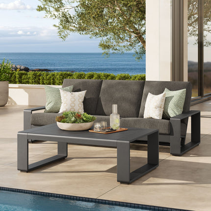 Modway EEI-7307 Lirienne 2-Piece Outdoor Patio Aluminum Furniture Set Modway