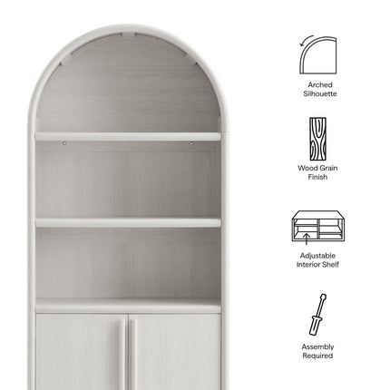 Modway EEI-7314 Bellamy Tall Arched Display Cabinet Bookcase Modway