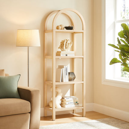 Modway EEI-7316 Vexley 72 Inch Tall Narrow Arched Bookshelf Modway