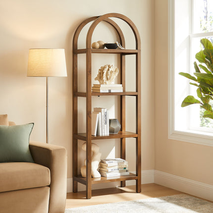 Modway EEI-7316 Vexley 72 Inch Tall Narrow Arched Bookshelf Modway
