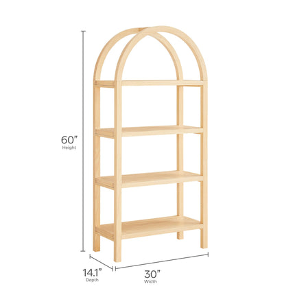 Modway EEI-7317 Vexley 60 Inch Arched Bookshelf Modway