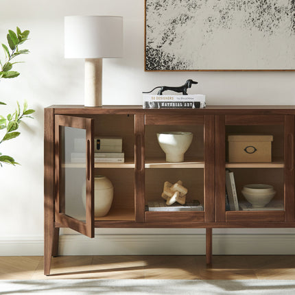 Modway EEI-7319 Nell 72" Glass Door Sideboard Storage Display Cabinet Modway