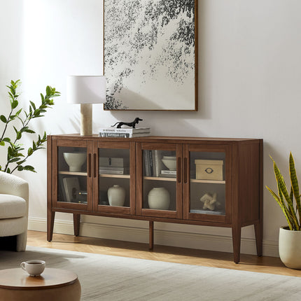 Modway EEI-7319 Nell 72" Glass Door Sideboard Storage Display Cabinet Modway
