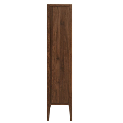 Modway Nell 71" Glass Door Tall Display Storage Cabinet in Walnut EEI-7320-WAL-ASH Modway