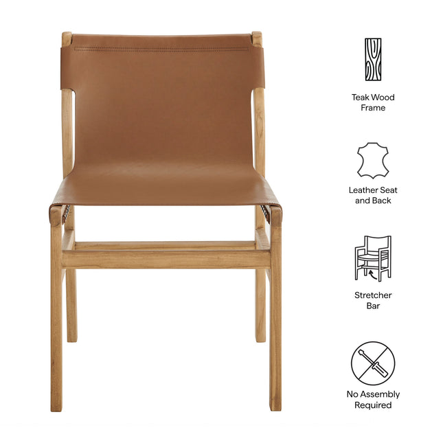 Modway EEI-7326 Sonora Leather Dining Side Chair - Plaza Home Decor