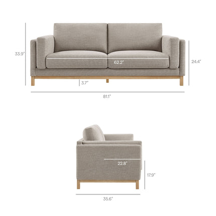 Modway EEI-7327 Roscoe 81 inch Fabric Sofa Modway