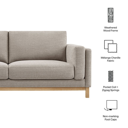 Modway EEI-7327 Roscoe 81 inch Fabric Sofa Modway