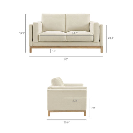 Modway EEI-7328 Roscoe 63 inch Fabric Loveseat Modway