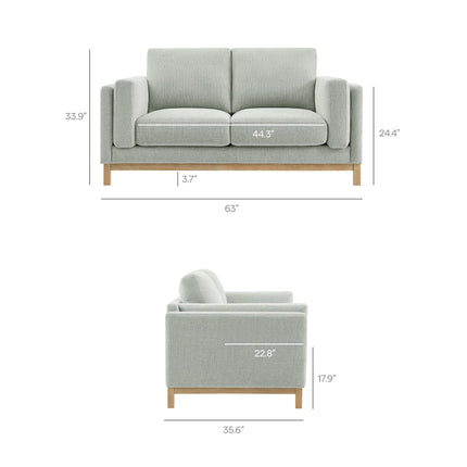 Modway EEI-7328 Roscoe 63 inch Fabric Loveseat Modway
