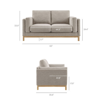 Modway EEI-7328 Roscoe 63 inch Fabric Loveseat Modway