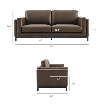 Modway EEI-7335 Roscoe 81 inch Vegan Leather Sofa Modway