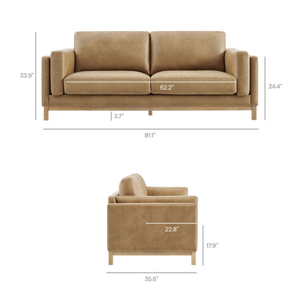 Modway EEI-7335 Roscoe 81 inch Vegan Leather Sofa Modway