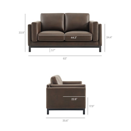 Modway EEI-7336 Roscoe 63 inch Vegan Leather Loveseat Modway