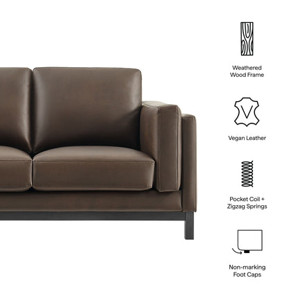 Modway EEI-7336 Roscoe 63 inch Vegan Leather Loveseat Modway