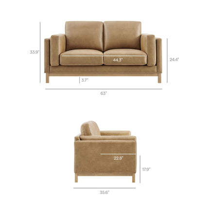 Modway EEI-7336 Roscoe 63 inch Vegan Leather Loveseat Modway