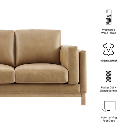 Modway EEI-7336 Roscoe 63 inch Vegan Leather Loveseat Modway