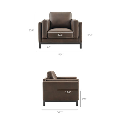 Modway EEI-7337 Roscoe Vegan Leather Armchair Modway