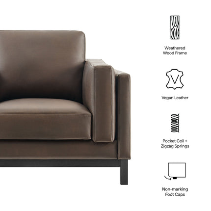 Modway EEI-7337 Roscoe Vegan Leather Armchair Modway
