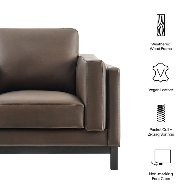 Modway EEI-7337 Roscoe Vegan Leather Armchair Modway