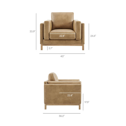 Modway EEI-7337 Roscoe Vegan Leather Armchair Modway