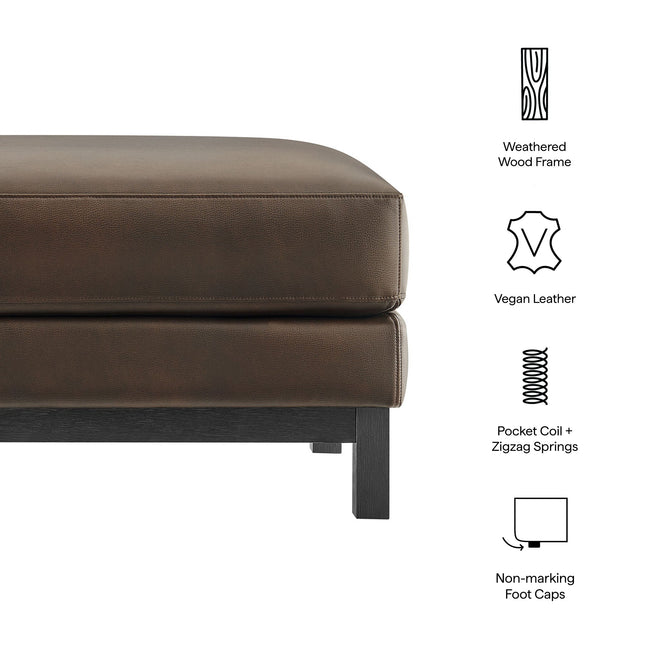 Modway EEI-7338 Roscoe Vegan Leather Ottoman Modway