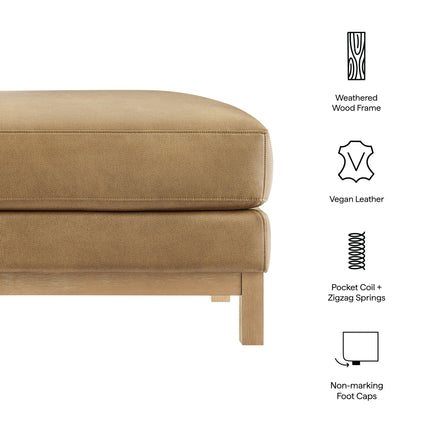 Modway EEI-7338 Roscoe Vegan Leather Ottoman Modway
