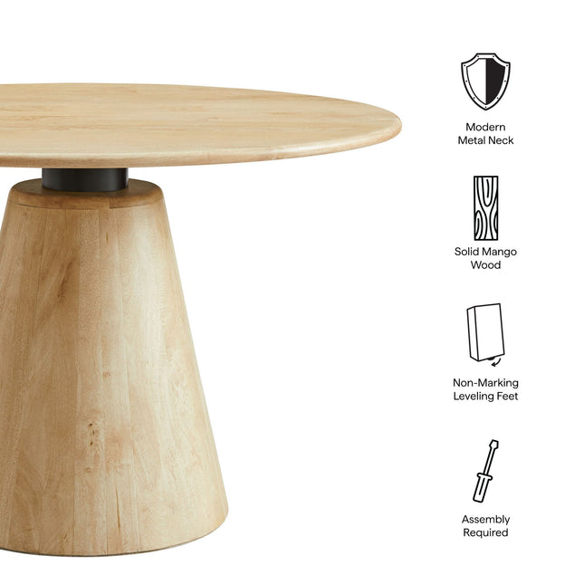 Modway EEI-7343 Sabelle 47" Round Wood Dining Table Modway