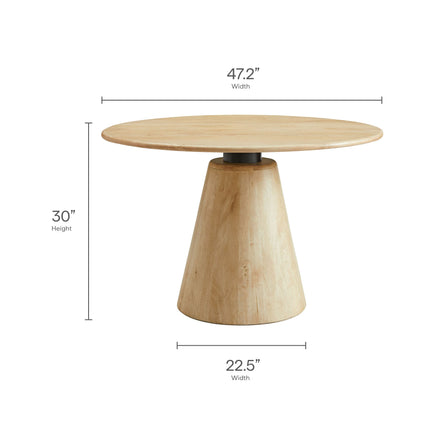 Modway EEI-7343 Sabelle 47" Round Wood Dining Table Modway