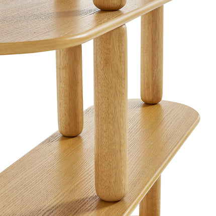 Modway EEI-7347 Arcus 4-Tier Oval Wood Bookshelf Modway
