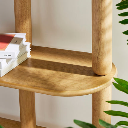 Modway EEI-7347 Arcus 4-Tier Oval Wood Bookshelf Modway