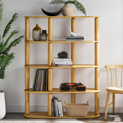 Modway EEI-7347 Arcus 4-Tier Oval Wood Bookshelf Modway