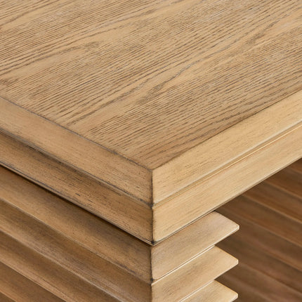 Modway Canto Square 24" Stacked Design End Table in Weathered Oak EEI-7349-WOA Modway