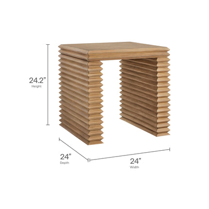 Modway EEI-7349 Canto Square 24" Stacked Design End Table Modway