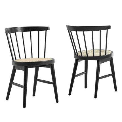 Modway EEI-7350 Lykke Curved Spindle Back Dining Chairs Set of 2 Modway