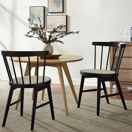 Modway EEI-7350 Lykke Curved Spindle Back Dining Chairs Set of 2 Modway