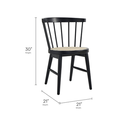 Modway EEI-7350 Lykke Curved Spindle Back Dining Chairs Set of 2 Modway