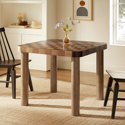 Modway EEI-7351 Oscar 36 Inch Square Checkered Dining Table Modway